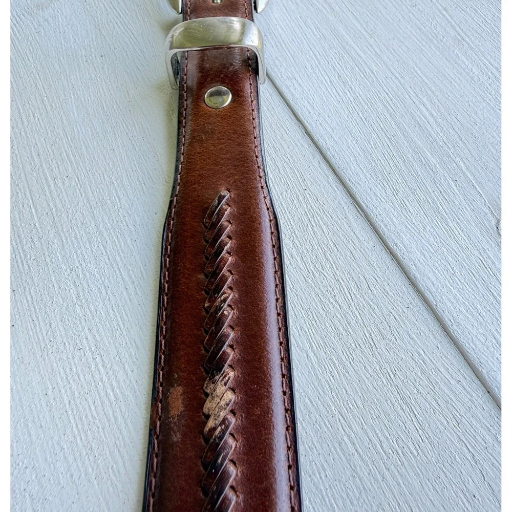 Nocona Belt Co Mens Brown Leather Western Belt Size 38 N2417202